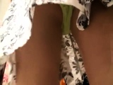 Hidden Upskirt Camera Catches Panties Up A Flowered Skirt