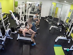 HUNT4K. In empty gym hunter pays greedy cuckold cash