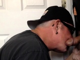 Gloryhole mature cock sucking in duo