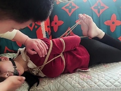 temperament woman bondage with drooling