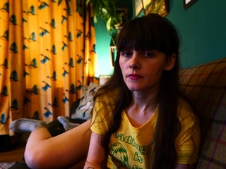 Beautiful teen brunette Jessica Sinn masturbates