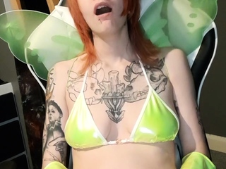 Sexy amateur redhead teen double dildo action