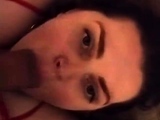 Sucking my dick and looking at the camera