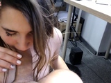 hardcore amateur blowjob and cumshot on her face