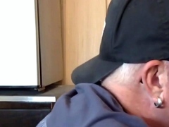 Old man caught occksucking in gloryhole