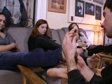 This guy absolutely loves feet, bare or with shoes