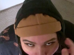 Amateur Cute Brunette Facial