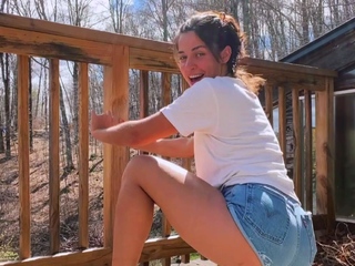 Small titted babe toys her pussy on webcam