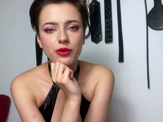 Sexy Brunette Babe Spreads Legs And Masturbates Shaven Twat