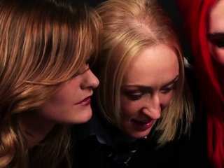 Stunning CFNM babes cocksucking stud