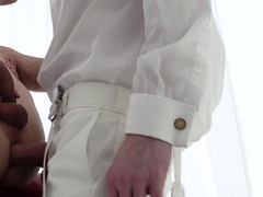 DILF Master strips and fucks cute twink